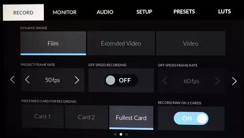 Blackmagic Ursa Mini Pro 12K - wie schlägt sich das "Auflösungsmonster" in der Praxis? : BMDMenue2Cards